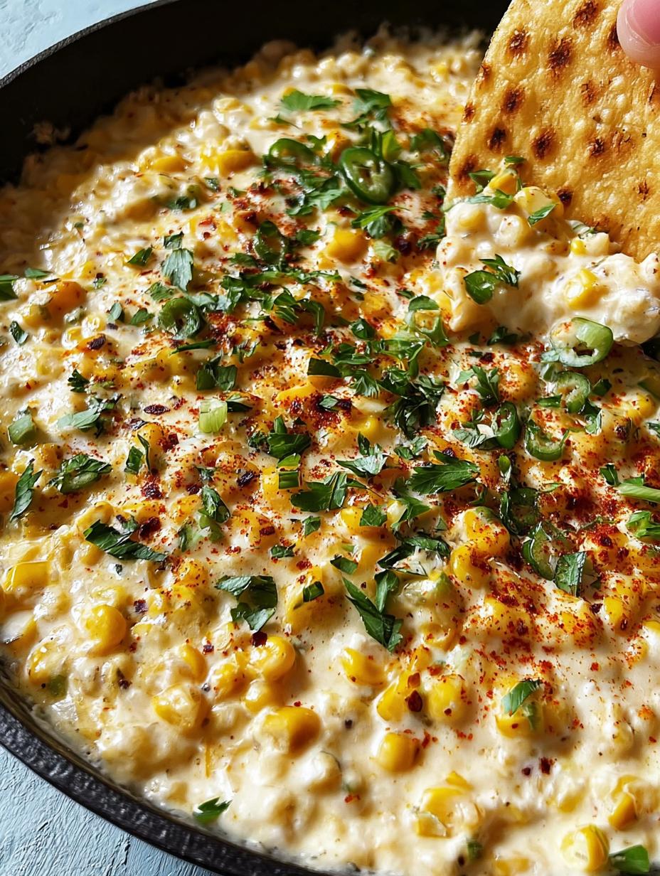 Mind-Blowing Corn Dip: 1 Amazing Recipe - Corn Dip - close-up of creamy corn dip with tortilla chips