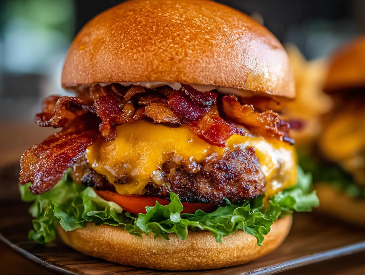 Amazing Crack Burgers Bacon Cheddar 15 Min Prep - Crack Burgers Bacon Cheddar - main visual representation