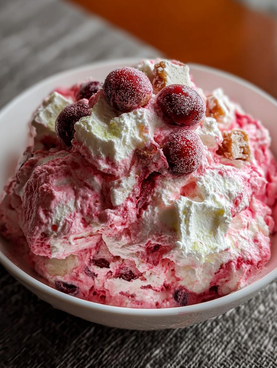 Cranberry Fluff Dessert Holiday: 1 Irresistible Treat - Cranberry Fluff Dessert Holiday - additional detail