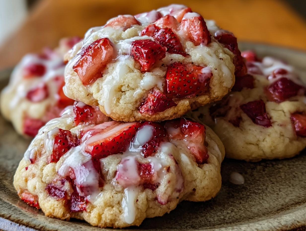 Strawberry Cream Cheese Cookies: 15-Minute Joy - Cream Cheese Strawberry Cookies - additional detail
