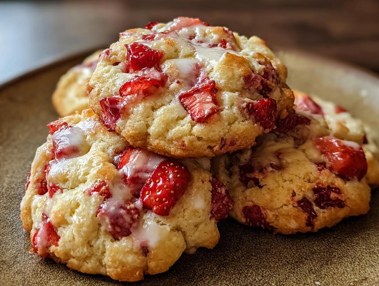 Cream Cheese Strawberry Cookies
