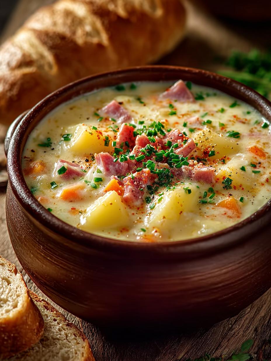 Creamy Cheesy Ham Chowder: 6 Steps to Comforting Delight - Creamy Cheesy Ham Chowder - main visual representation