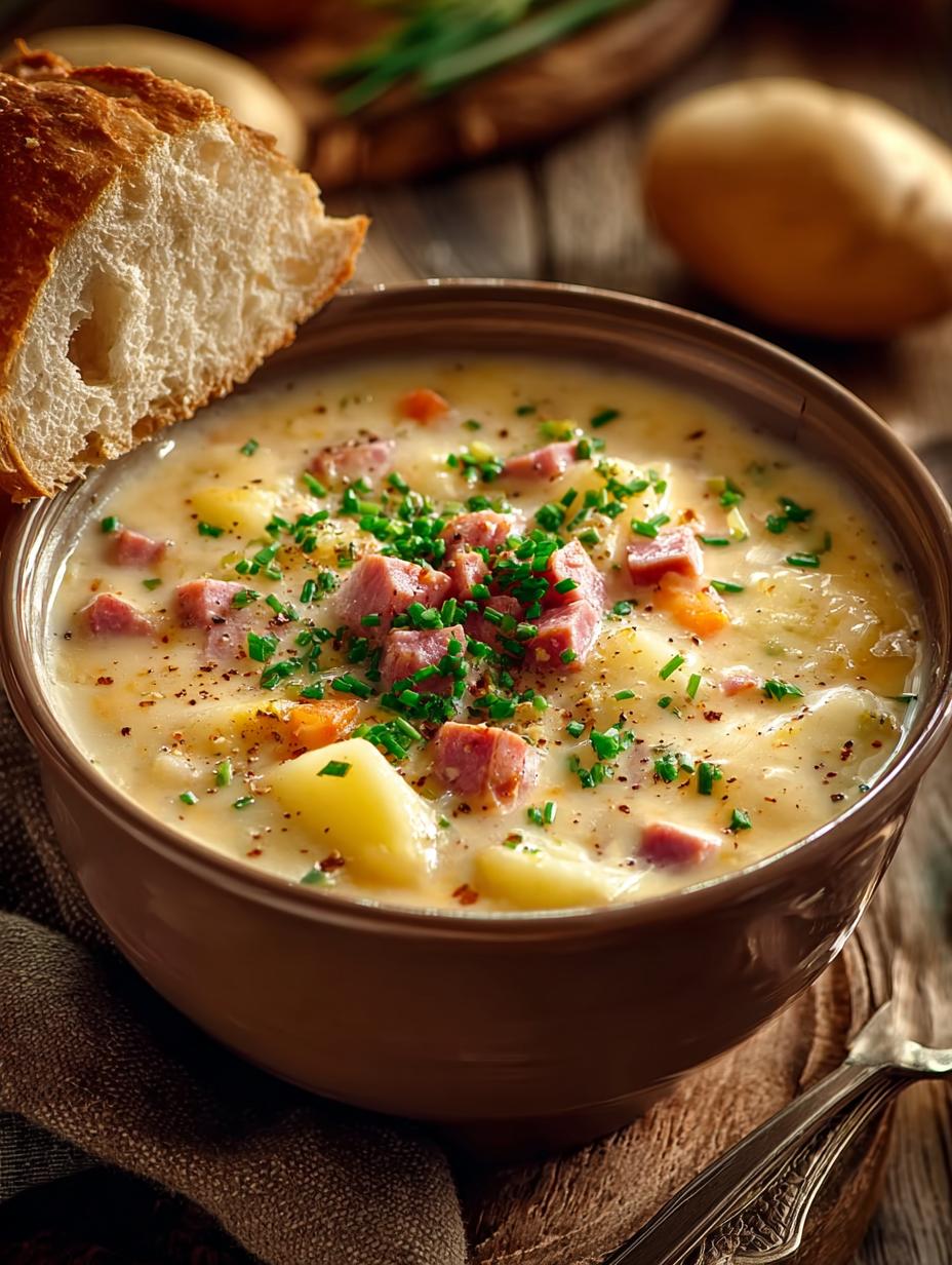 Creamy Cheesy Ham Chowder: 6 Steps to Comforting Delight - Creamy Cheesy Ham Chowder - additional detail
