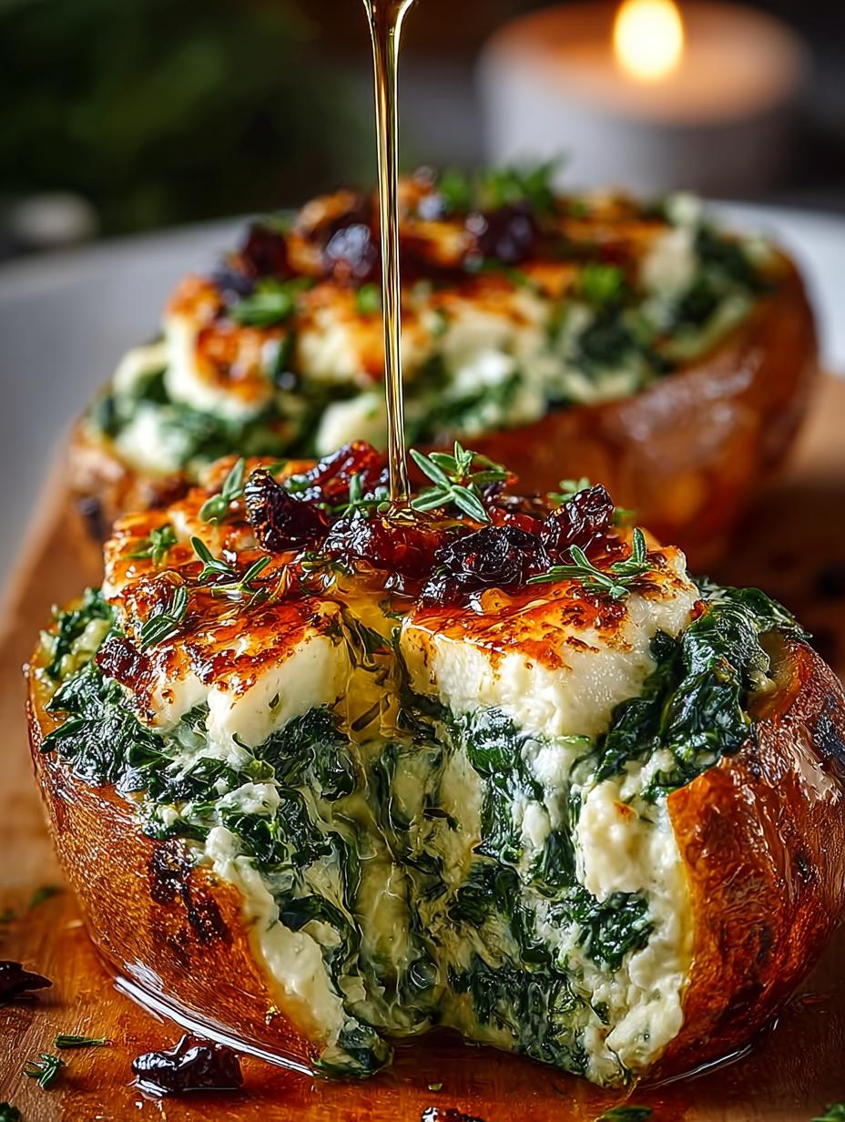 Creamy Ricotta Spinach Stuffed Sweet Potatoes Delight - Creamy Ricotta Spinach Stuffed - additional detail