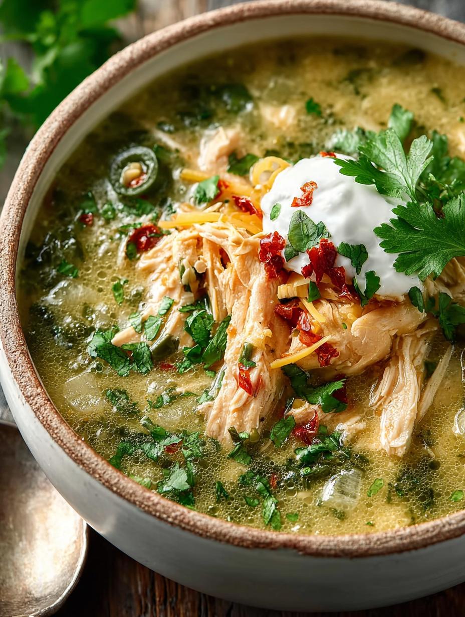 Green Enchilada Chicken Soup