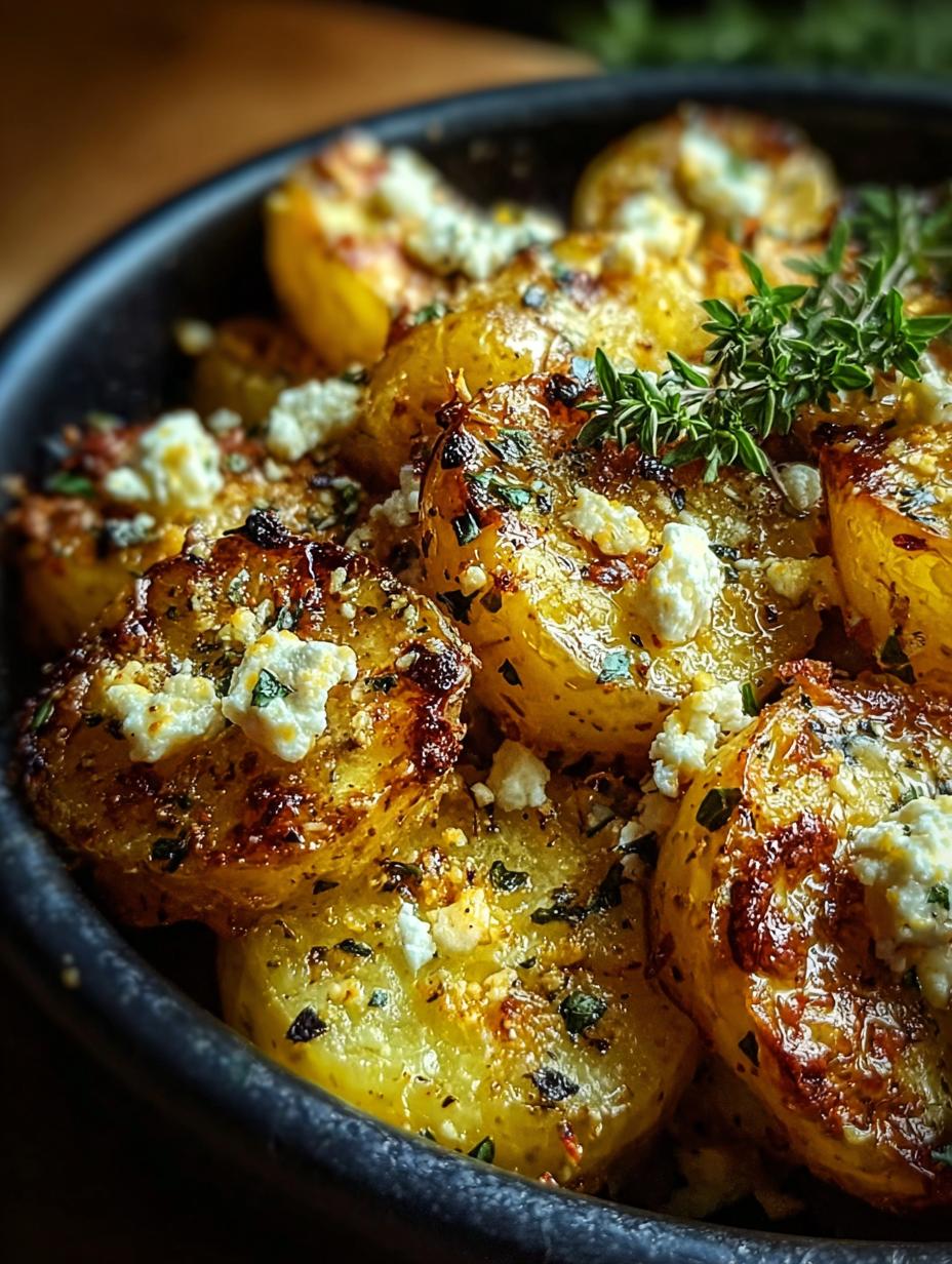 Healthy Baked Feta Potatoes