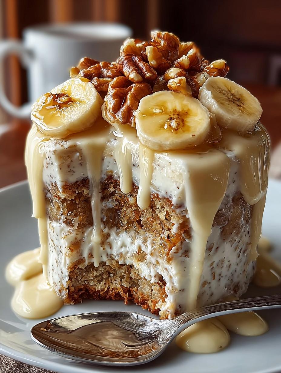Heavenly Banana Walnut Cream Cake Delight - Heavenly Banana Walnut Cream - main visual representation