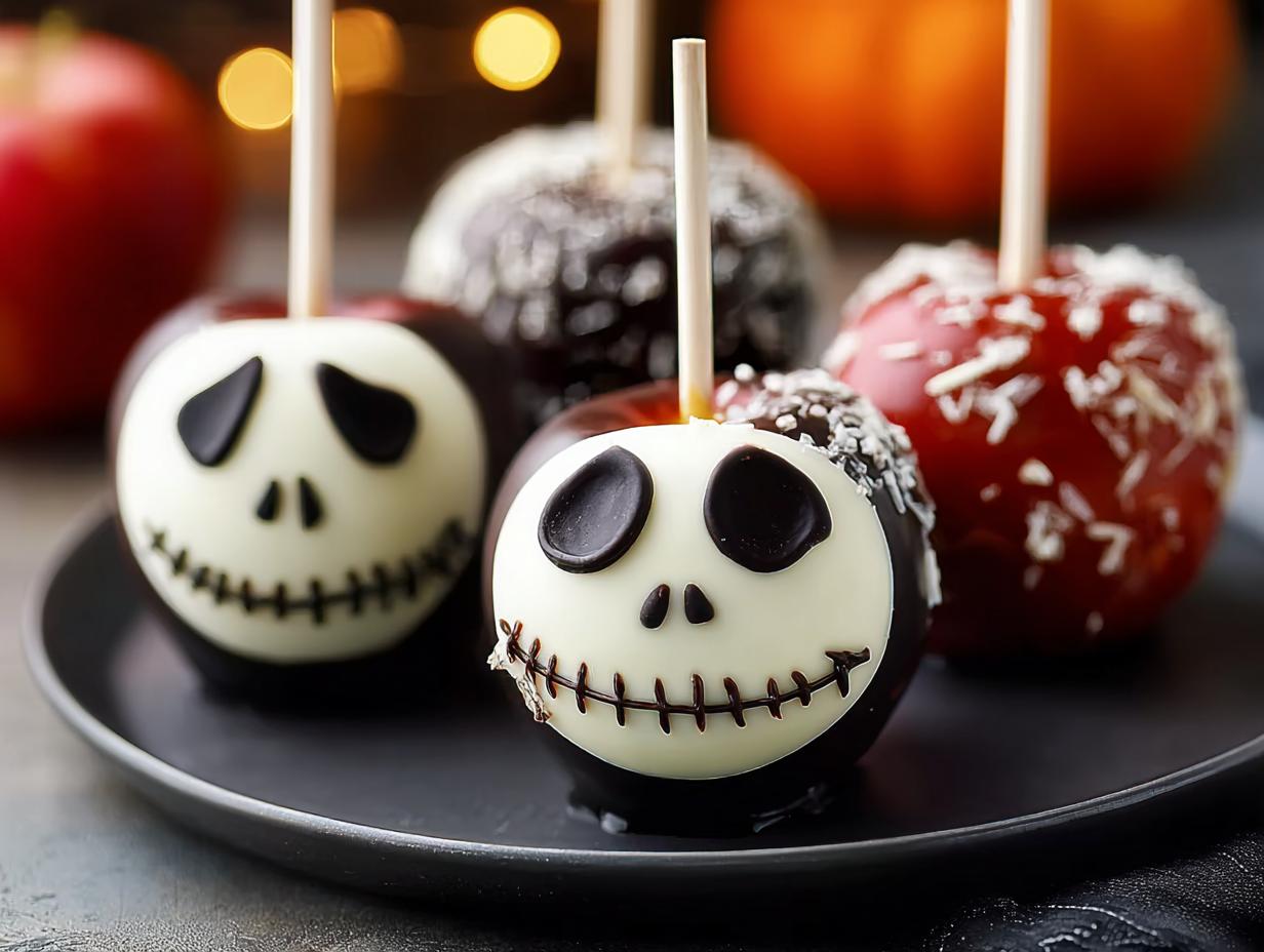 Jack Skellington Candy Apples: 6 Spooky Delights - Jack Skellington Candy Apples - additional detail