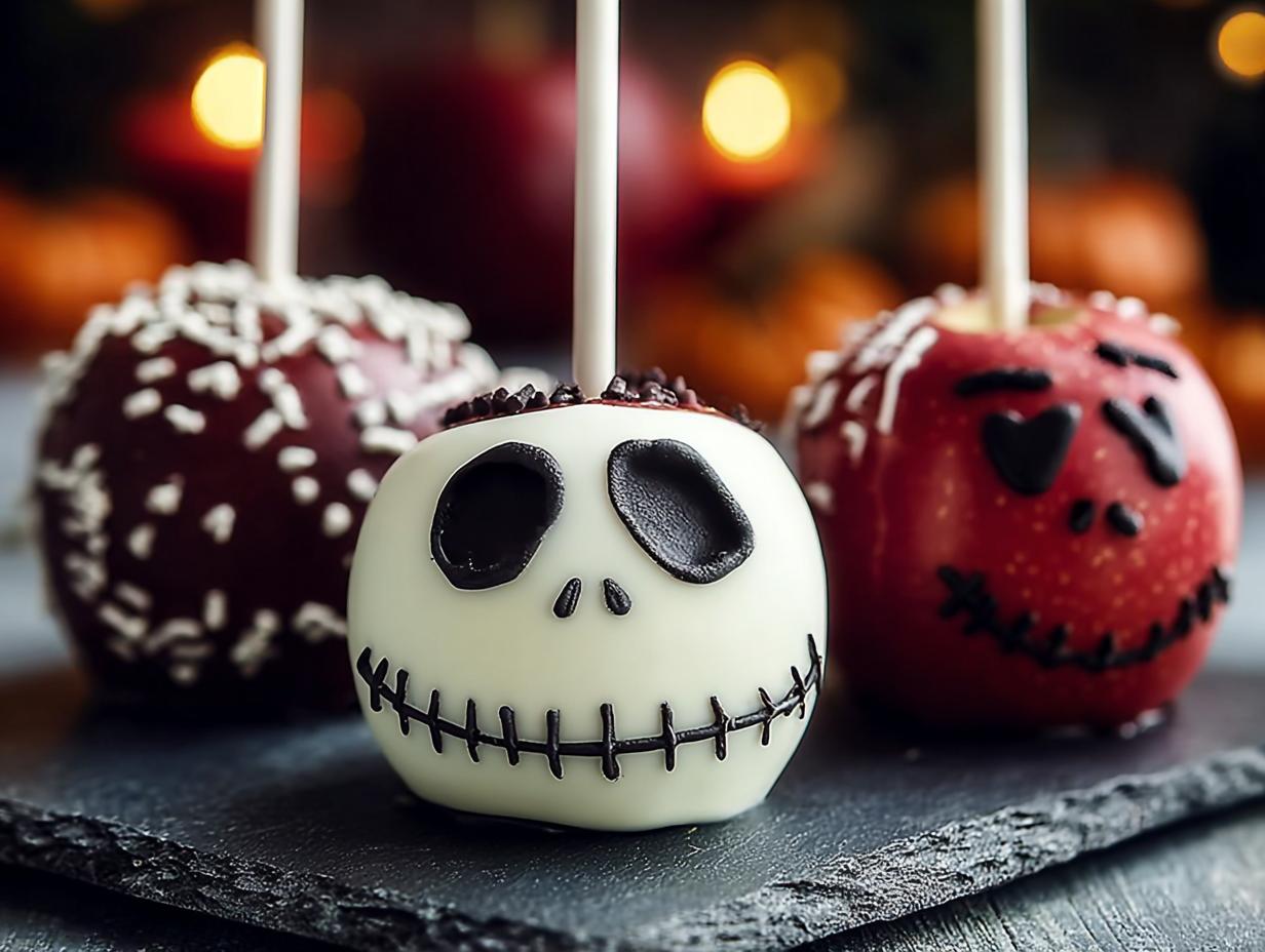 Jack Skellington Candy Apples: 6 Spooky Delights - Jack Skellington Candy Apples - additional detail