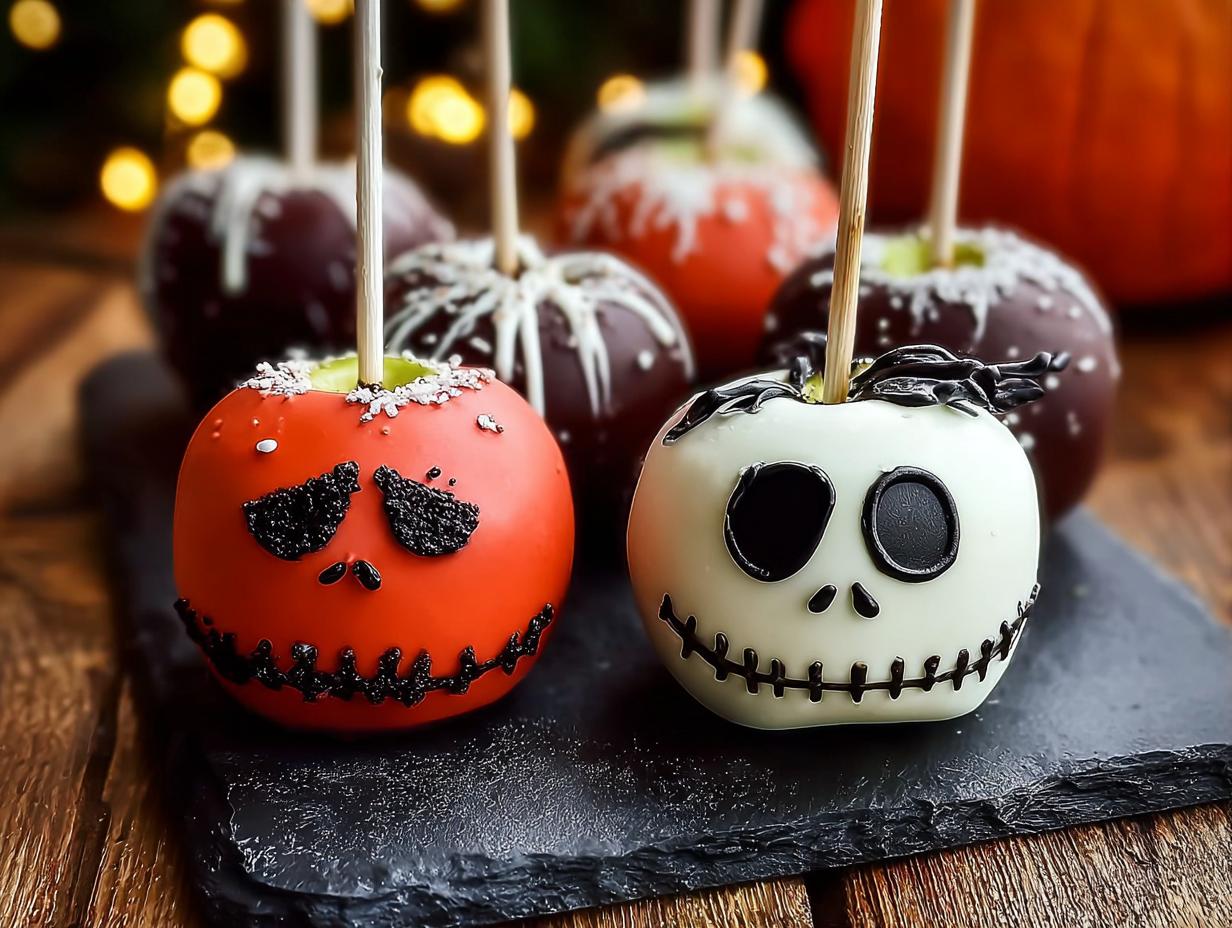 Jack Skellington Candy Apples