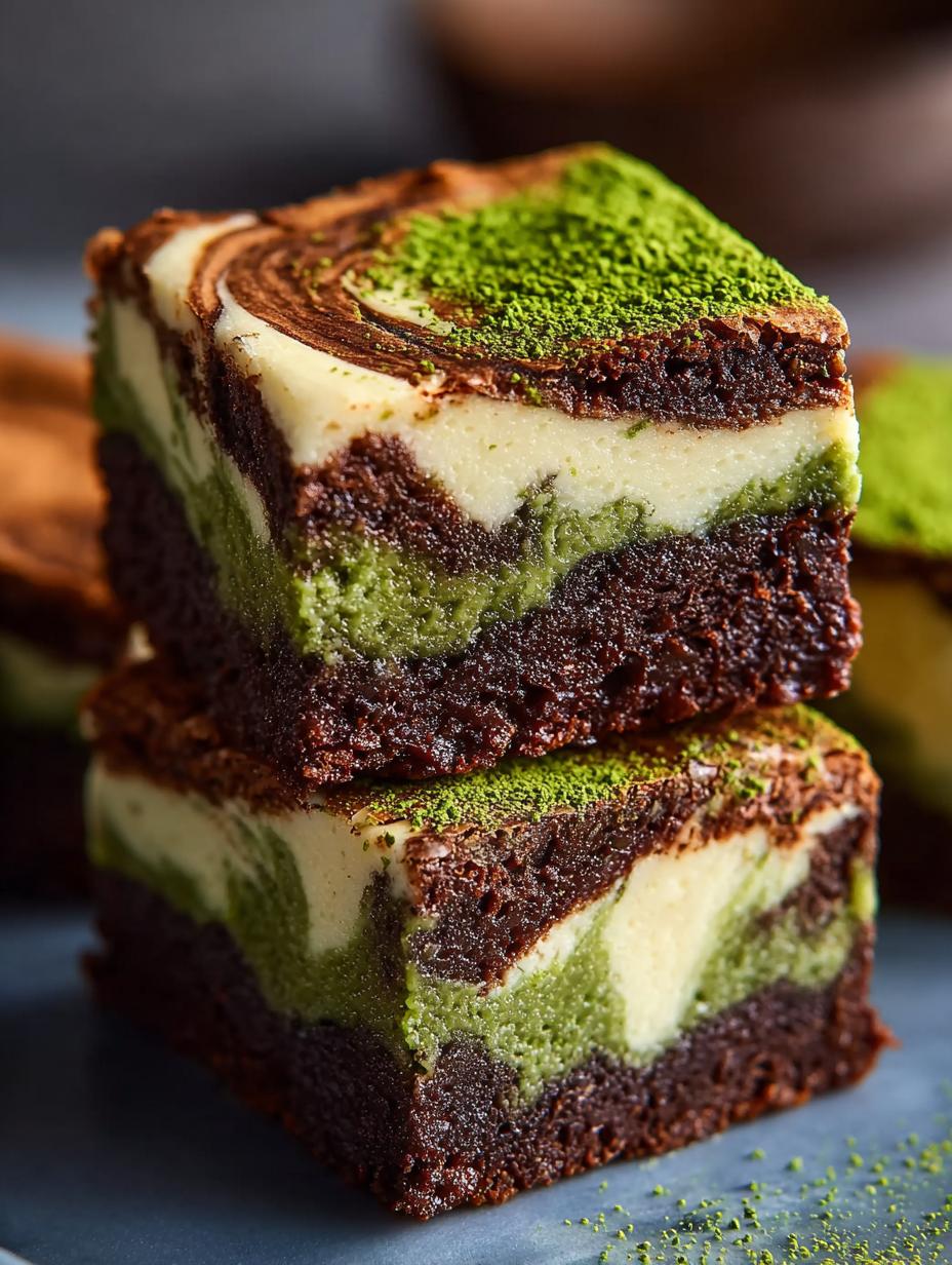 Matcha Cheesecake Swirl Brownies: 16 Irresistible Squares - Matcha Cheesecake Swirl Brownies - main visual representation