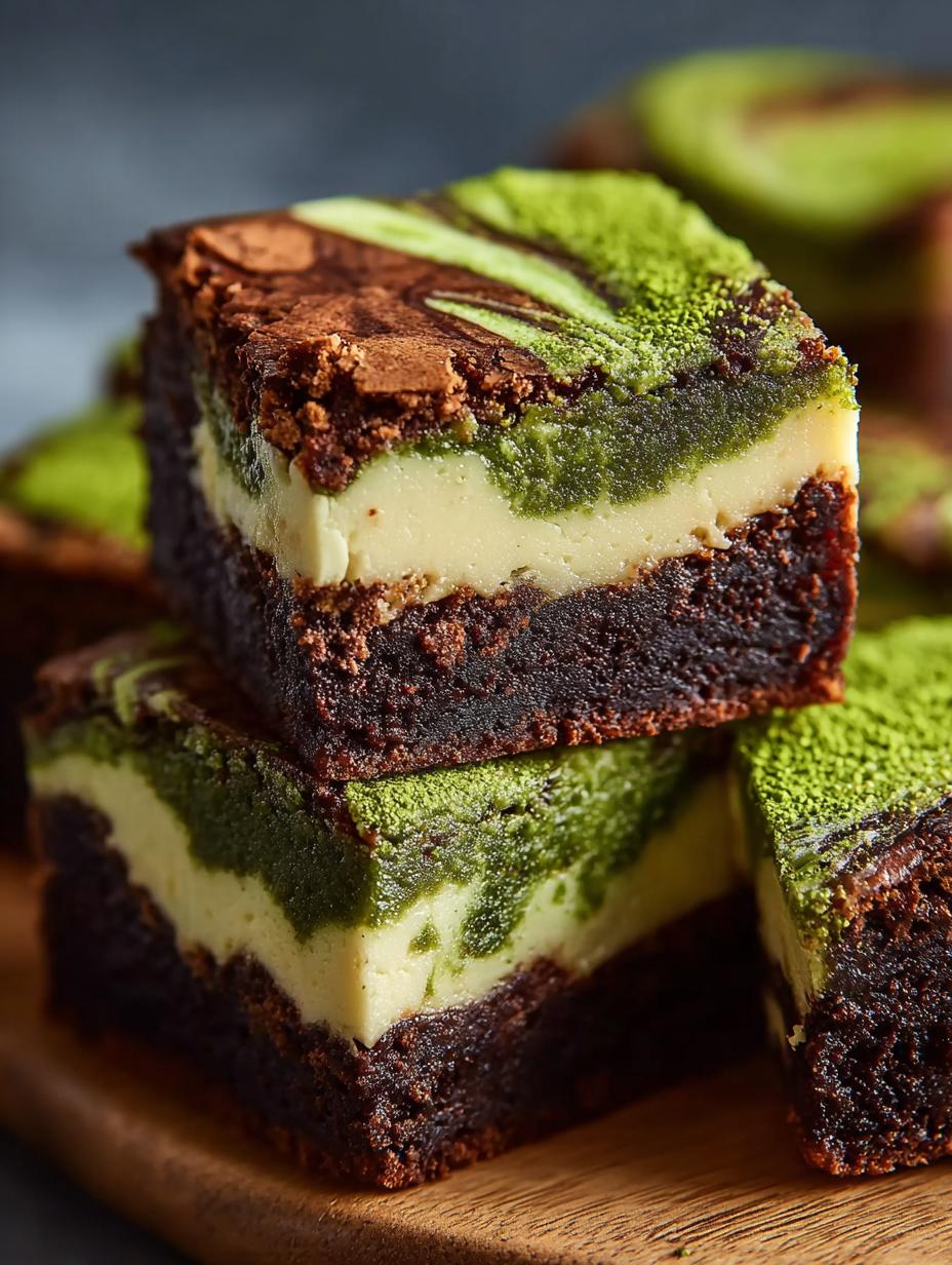 Matcha Cheesecake Swirl Brownies: 16 Irresistible Squares - Matcha Cheesecake Swirl Brownies - additional detail