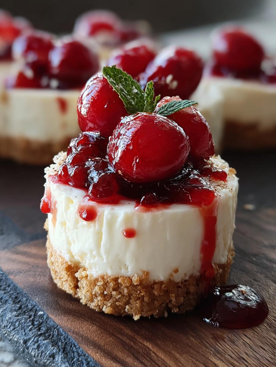 Mini Cherry Cheesecakes Delightful