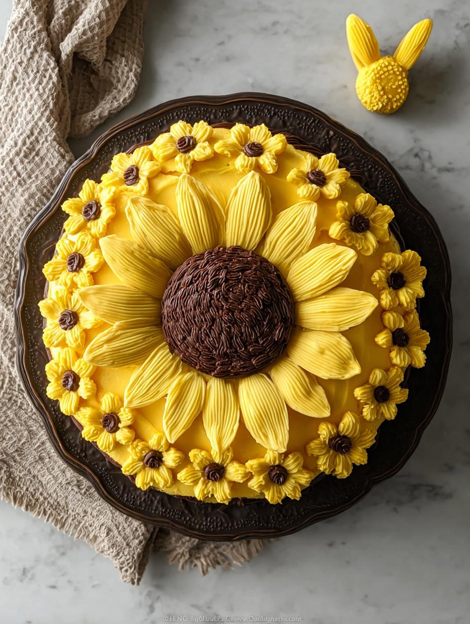 Peeps Sunflower Cake