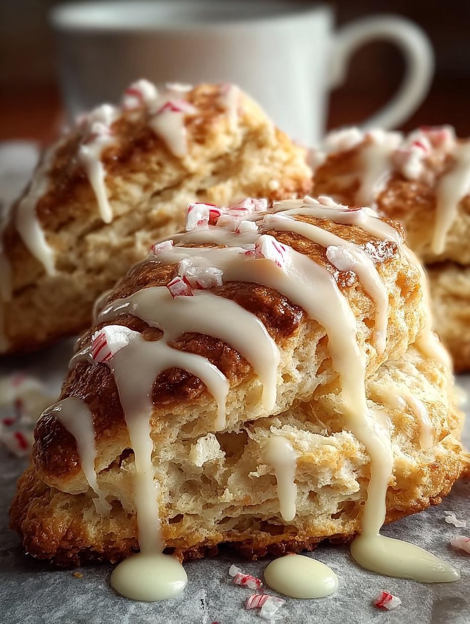 Delicious Peppermint White Chocolate Scones for the Holidays - Peppermint White Chocolate Scones - main visual representation