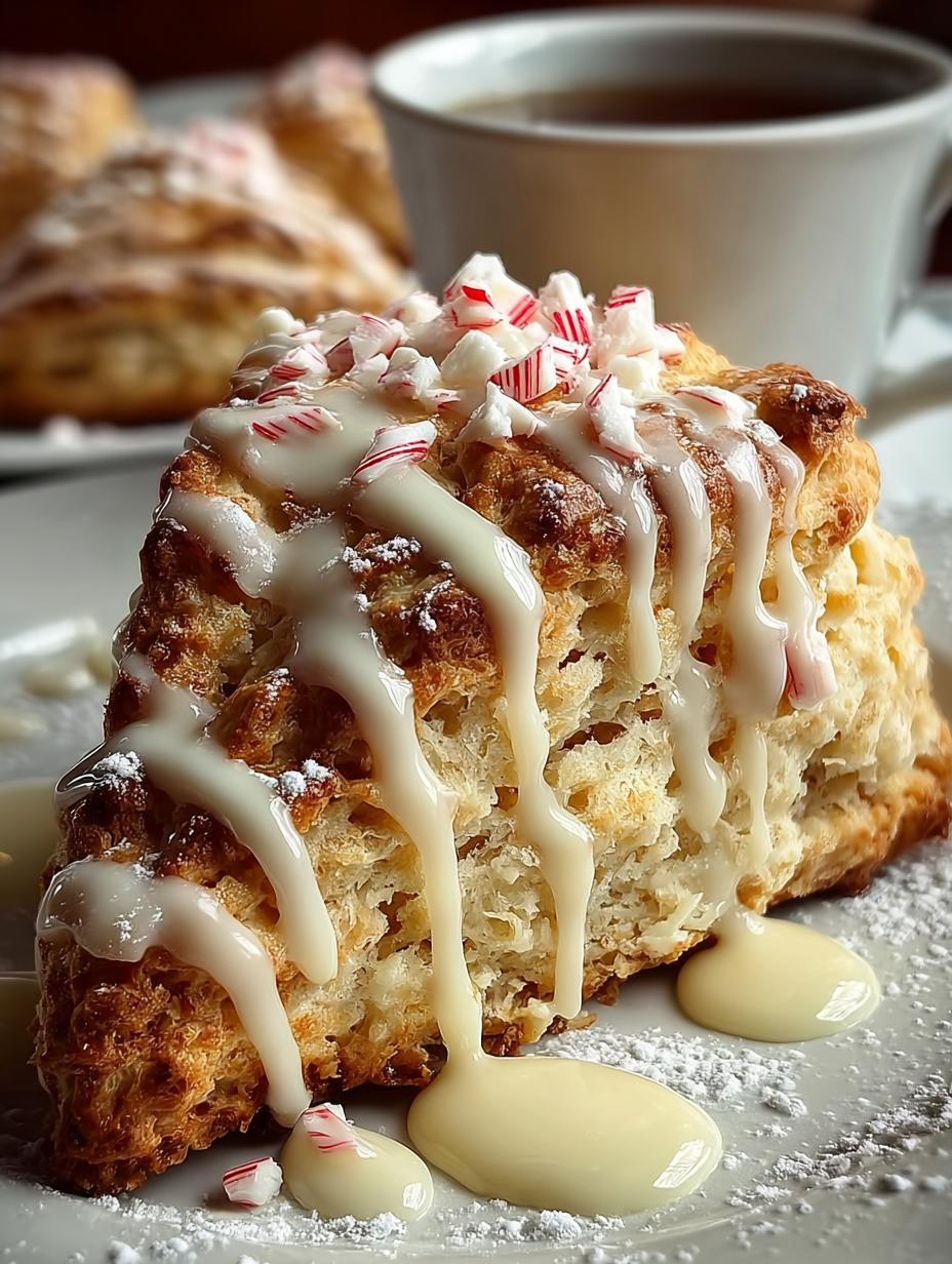 Peppermint White Chocolate Scones