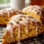 Pumpkin Scones Maple Glaze