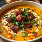 Spicy Chorizo Pumpkin Soup