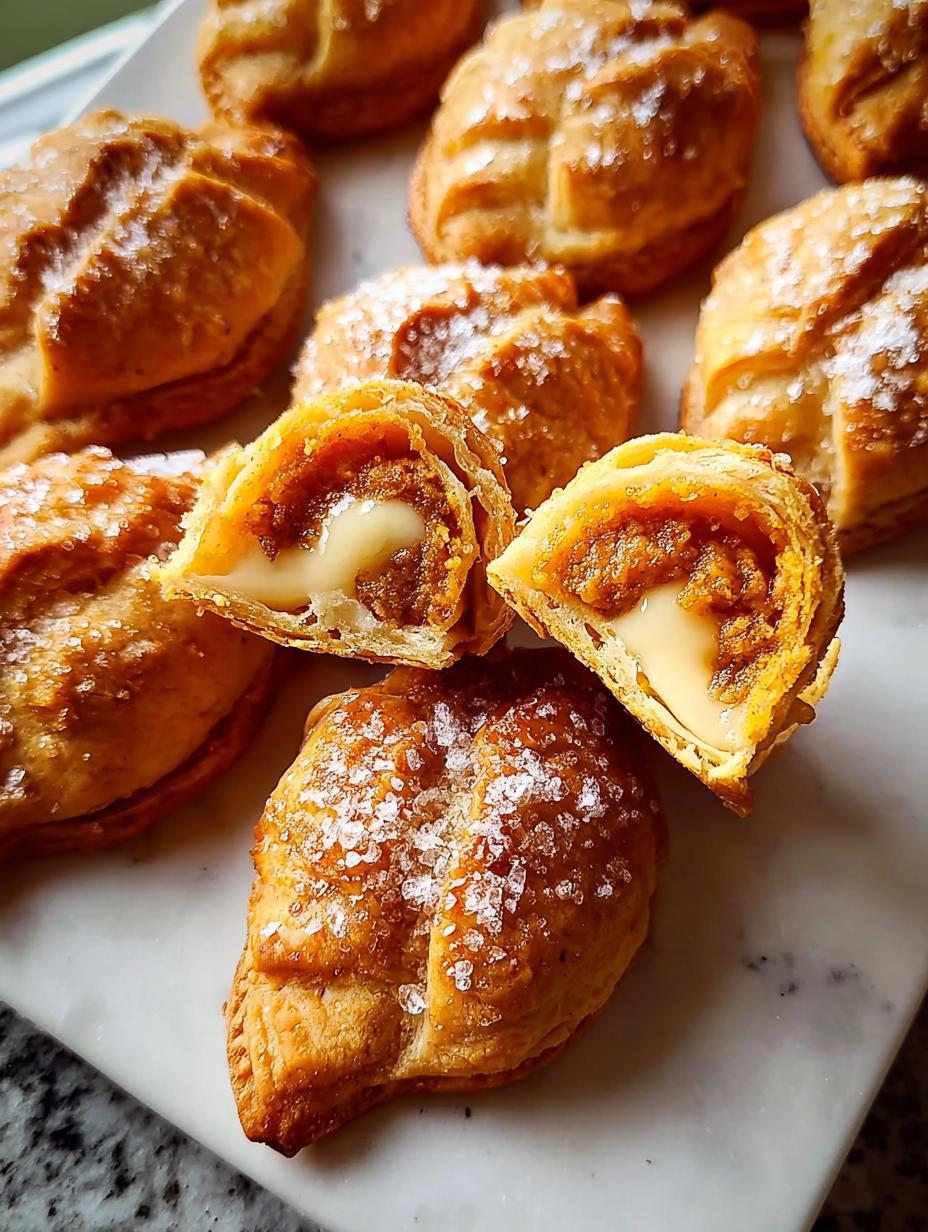 Amazing Sweet Potato Crescent Bites in 12 Mins - Golden brown Sweet Potato Crescent Bites arranged on a white platter, ready to serve as a festive appetizer.