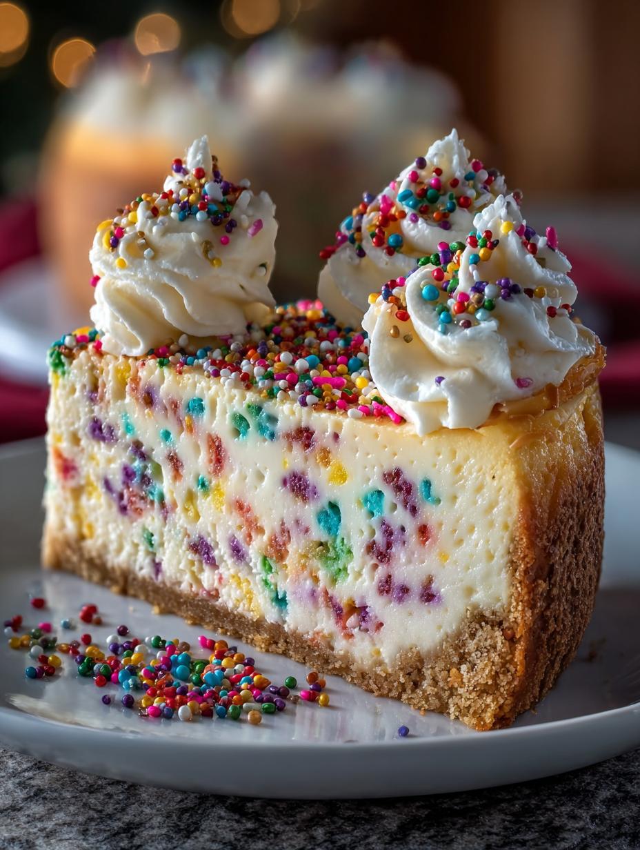 Bake Christmas Funfetti Cheesecake: 12 Festive Slices - Bake Christmas Funfetti Cheesecake - additional detail