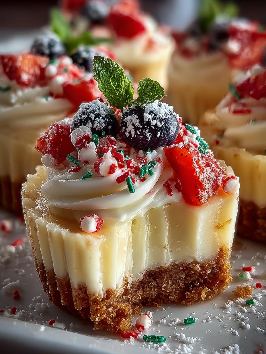 Bake Christmas Mini Cheesecakes: 12 Festive Bites - Bake Christmas Mini Cheesecakes - additional detail