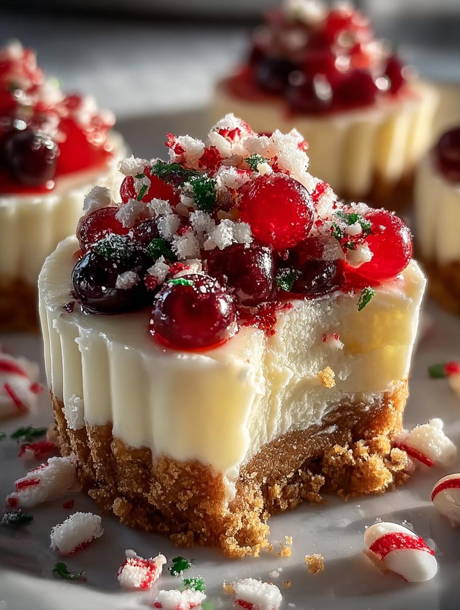Bake Christmas Mini Cheesecakes