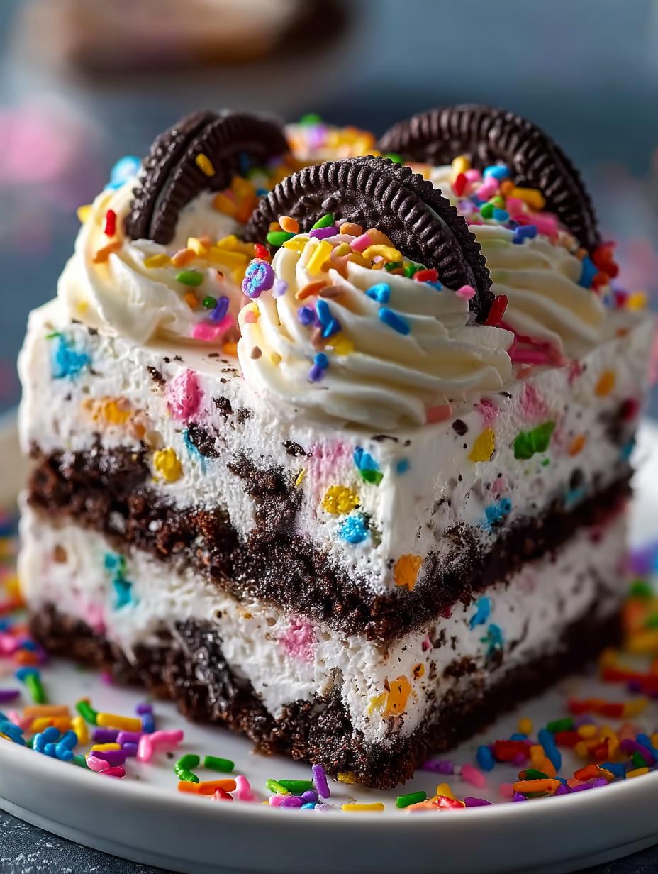 Bake Funfetti Oreo Icebox