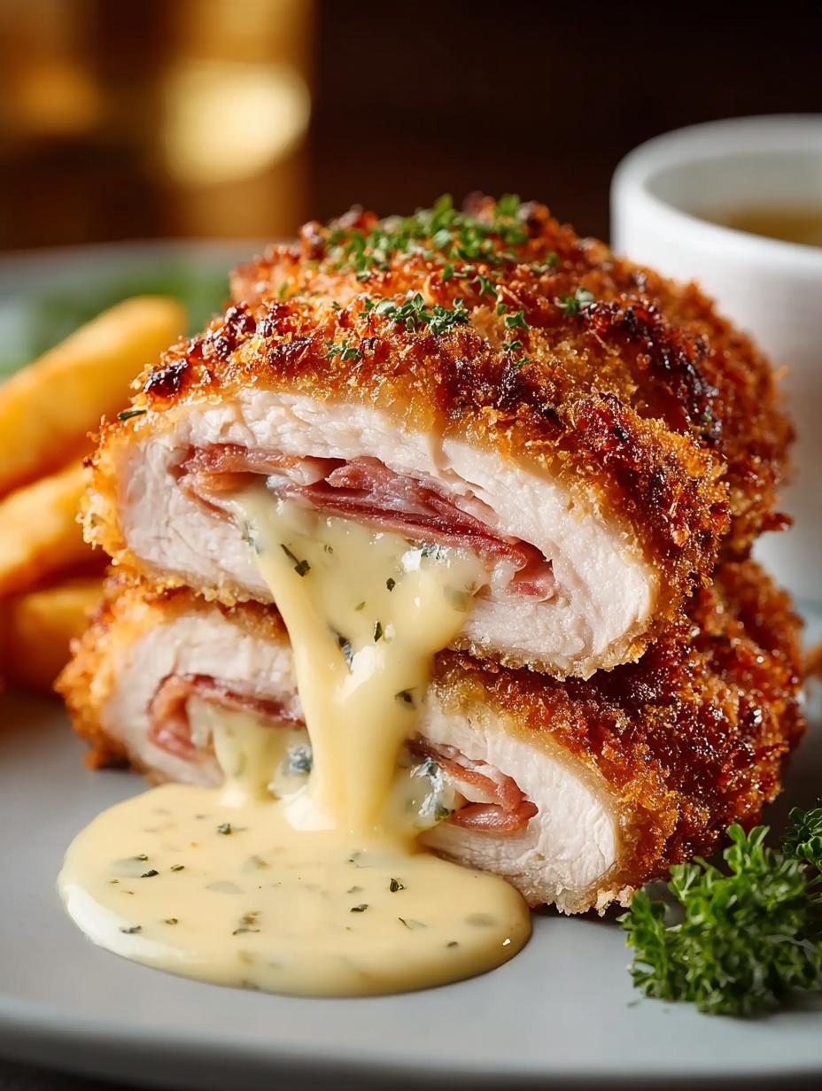 Savory Baked Chicken Cordon Bleu with Creamy Mustard Bliss - Baked Chicken Cordon Bleu - additional detail
