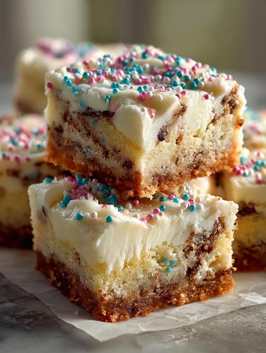 Cake Batter Bars Buttercream