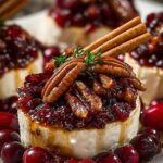Candied Pecan Cranberry Brie