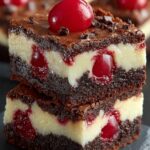 Cherry Cheesecake Brownies Bars