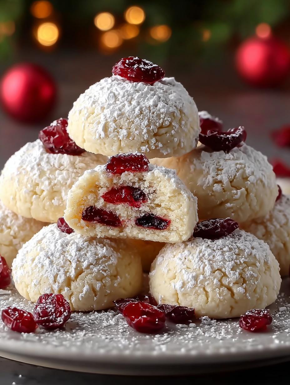 Cherry Snowball Shortbread Cookies: 7 Magical Variations - Cherry Snowball Shortbread Cookies - additional detail
