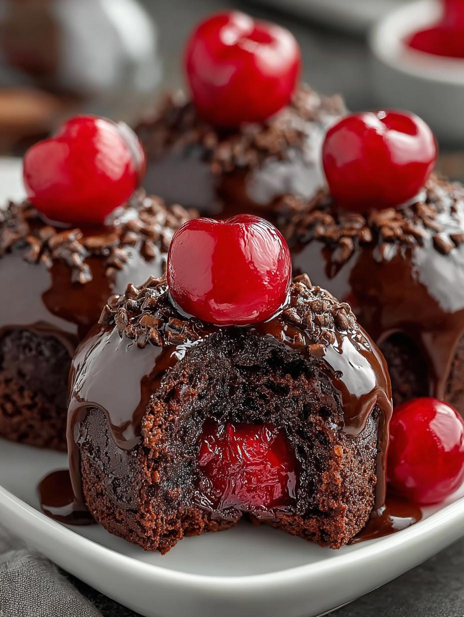 Chocolate Covered Cherry Brownie Bombs: 24 Indulgent Treats - Chocolate Covered Cherry Brownie - main visual representation