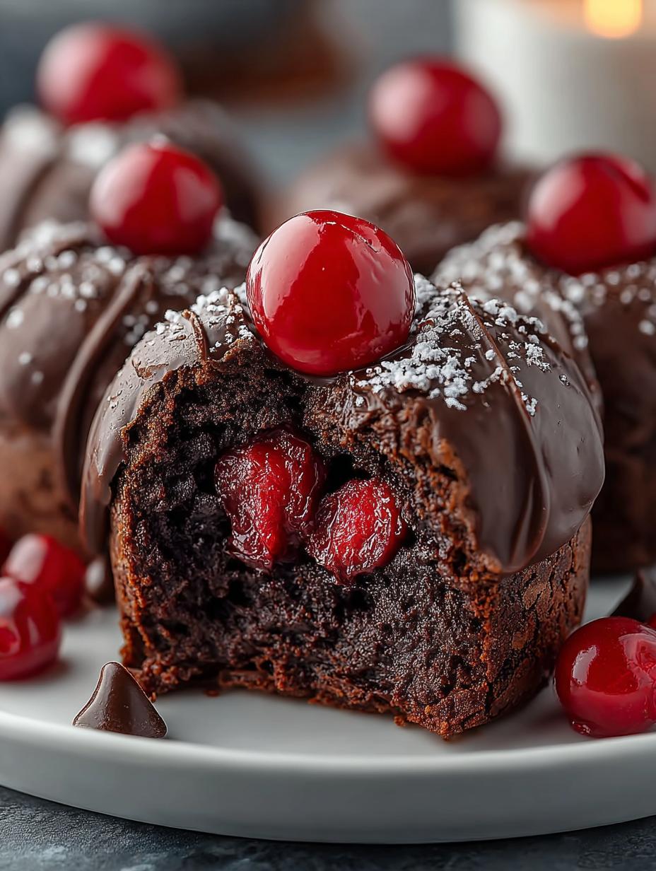 Chocolate Covered Cherry Brownie Bombs: 24 Indulgent Treats - Chocolate Covered Cherry Brownie - additional detail