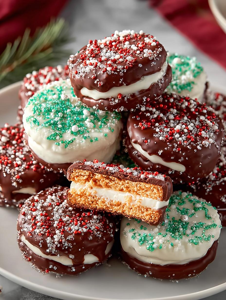 Chocolate Covered Christmas Oreos