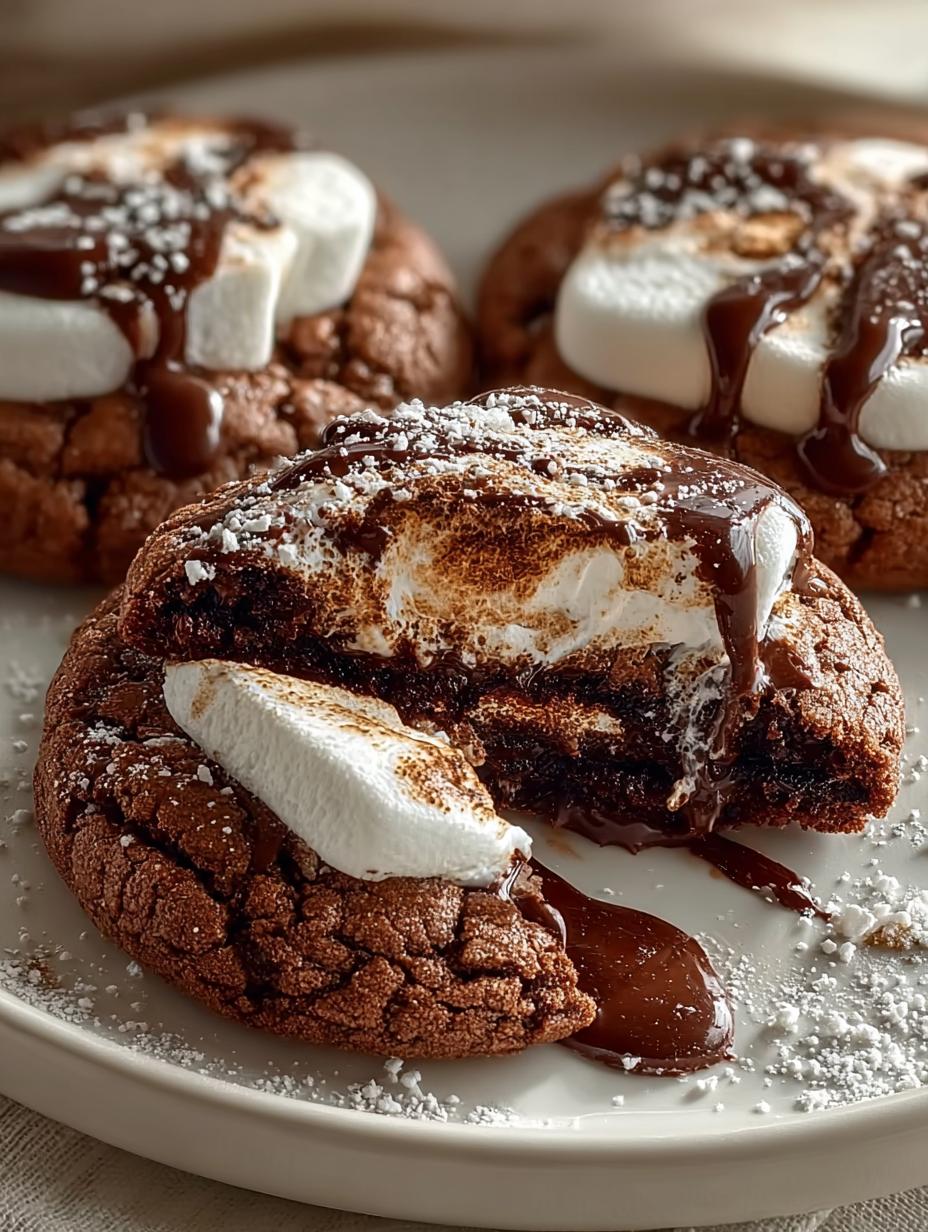 Decadent Chocolate Marshmallow Cookie Delight - Chocolate Marshmallow Cookie - additional detail