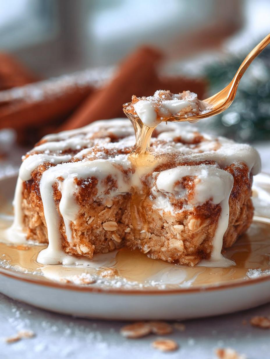 Delicious Cinnamon Roll Baked Oatmeal Recipe - Cinnamon Roll Baked Oatmeal - main visual representation