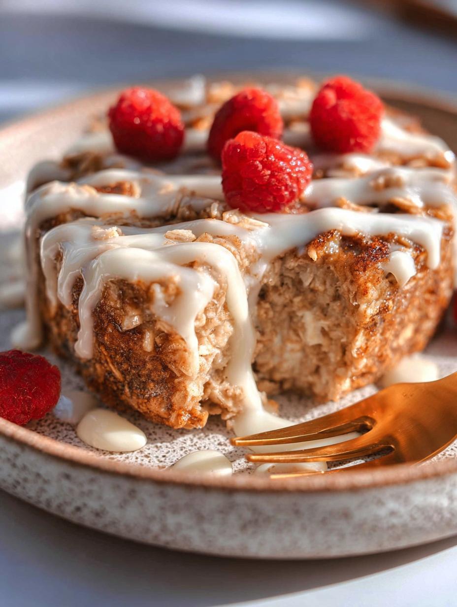 Delicious Cinnamon Roll Baked Oatmeal Recipe - Cinnamon Roll Baked Oatmeal - additional detail