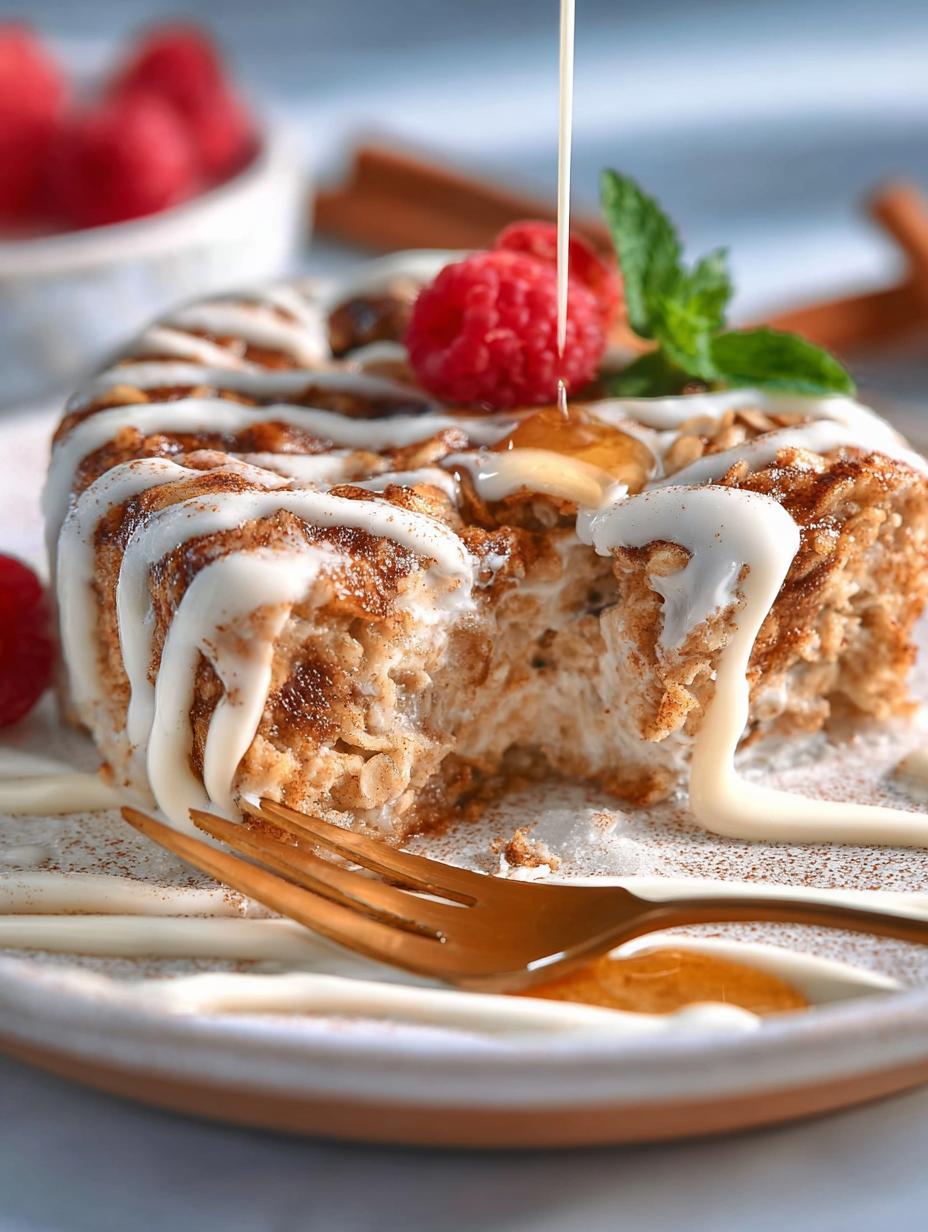 Cinnamon Roll Baked Oatmeal