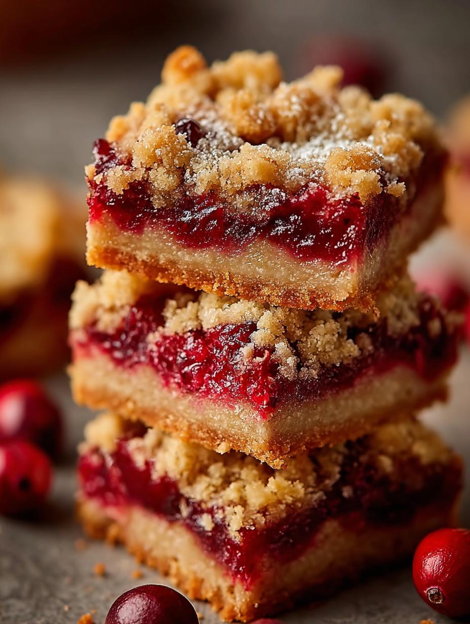 Cranberry Crumb Bars Dessert