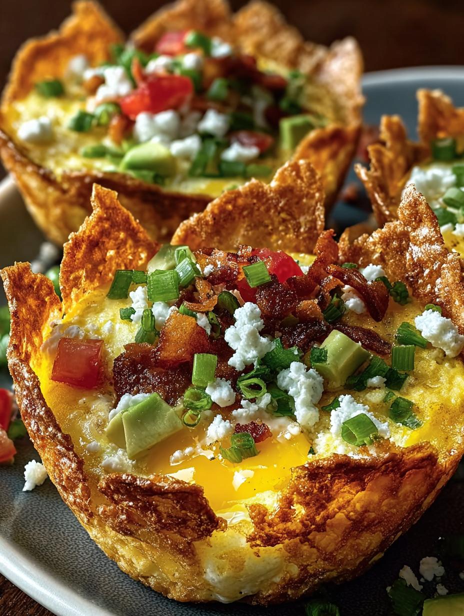 Crunchy Tortilla Breakfast Cups