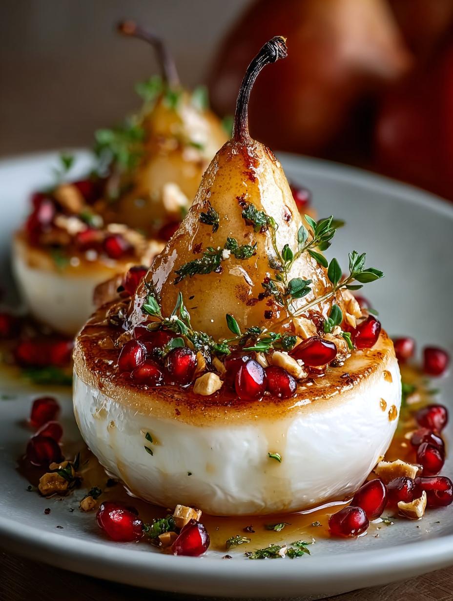 Golden Caramelized Pear Burrata