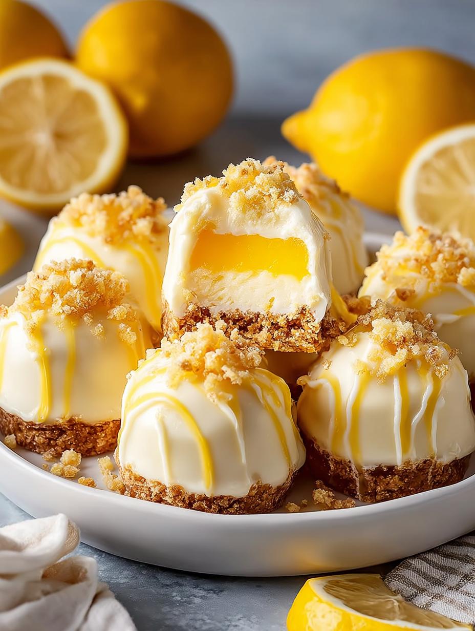 Lemon Cheesecake Bites Dessert