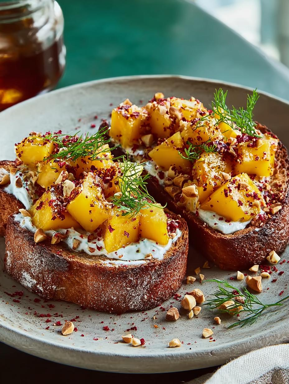Mango Toast with Hazelnut
