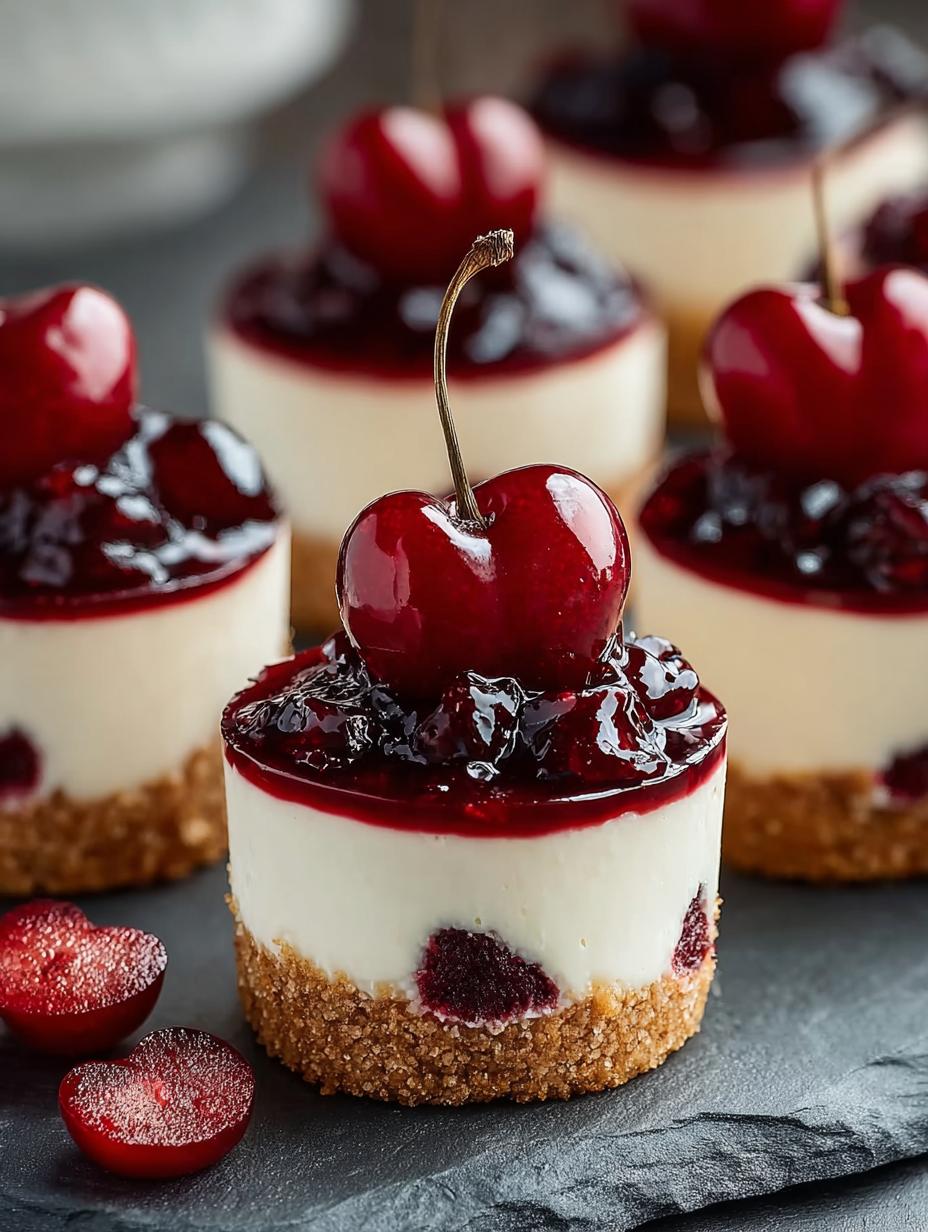 Mini Cherry Cheesecakes