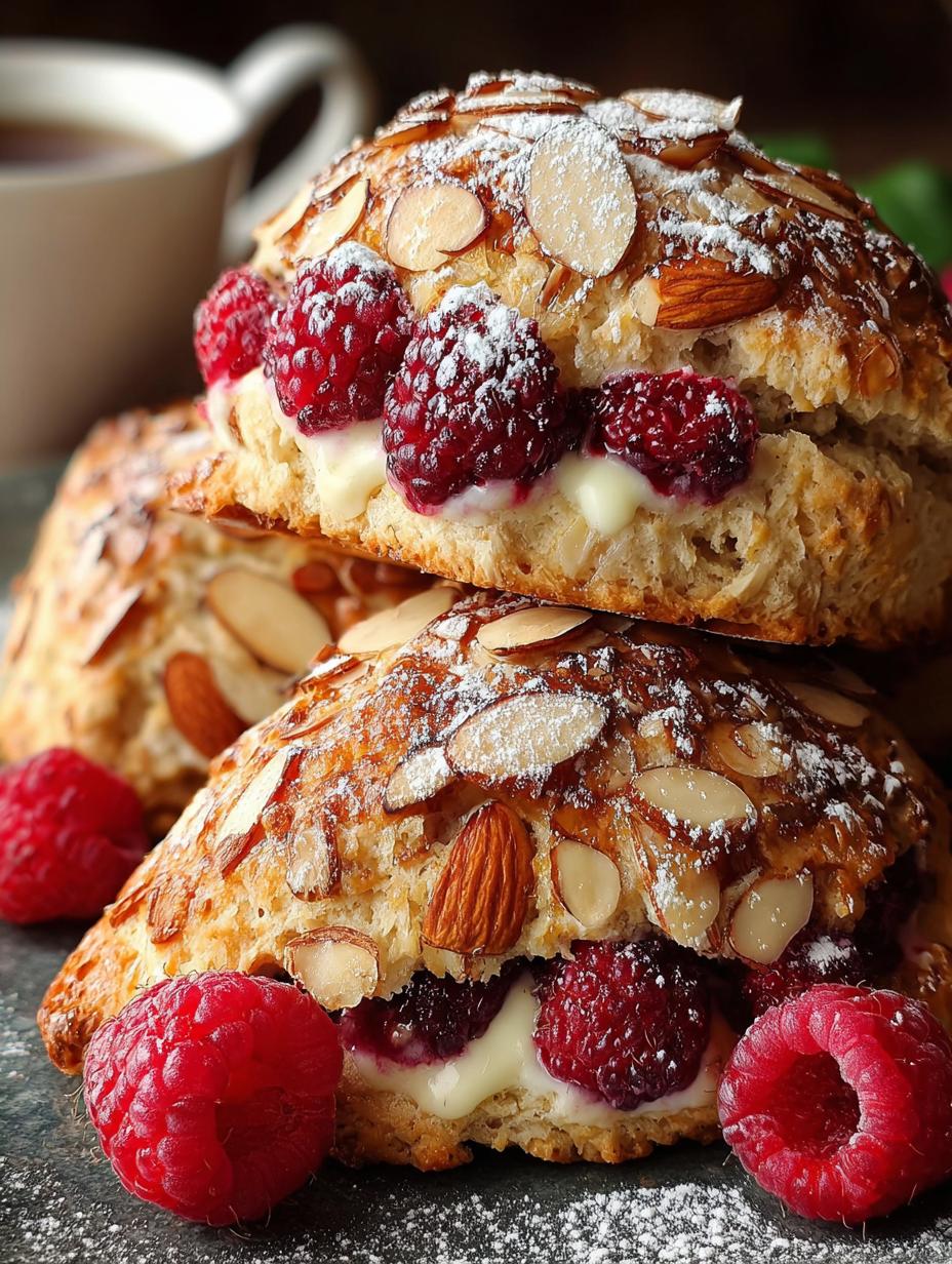 Raspberry Almond Scones Soft