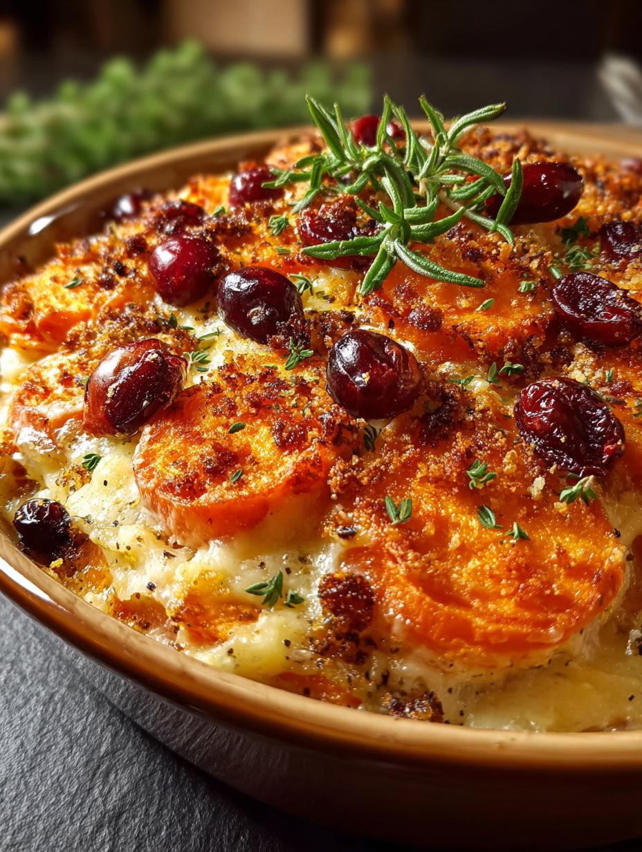 Sweet Potato Cranberry Gratin: 5 Reasons to Love This Dish - Sweet Potato Cranberry Gratin - main visual representation