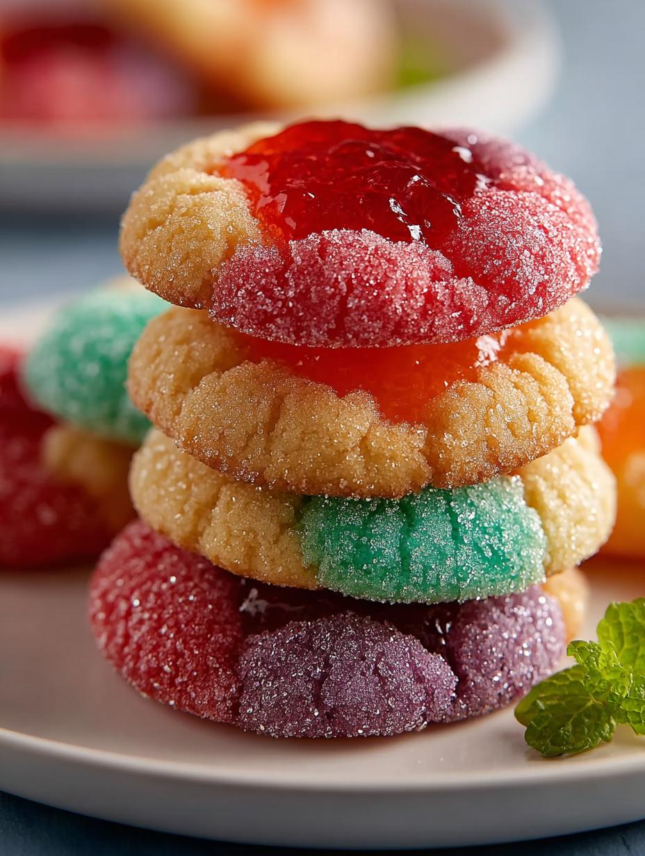 Vibrant Fruity Jello Cookies