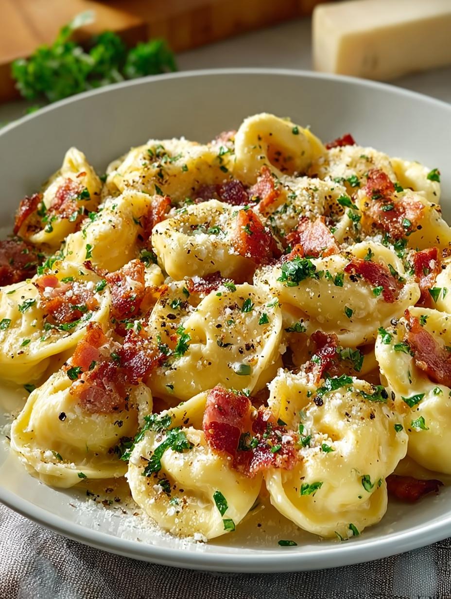 Bacon Alfredo Tortellini: 6 Reasons You'll Love This Comfort Dish - Bacon Alfredo Tortellini - main visual representation