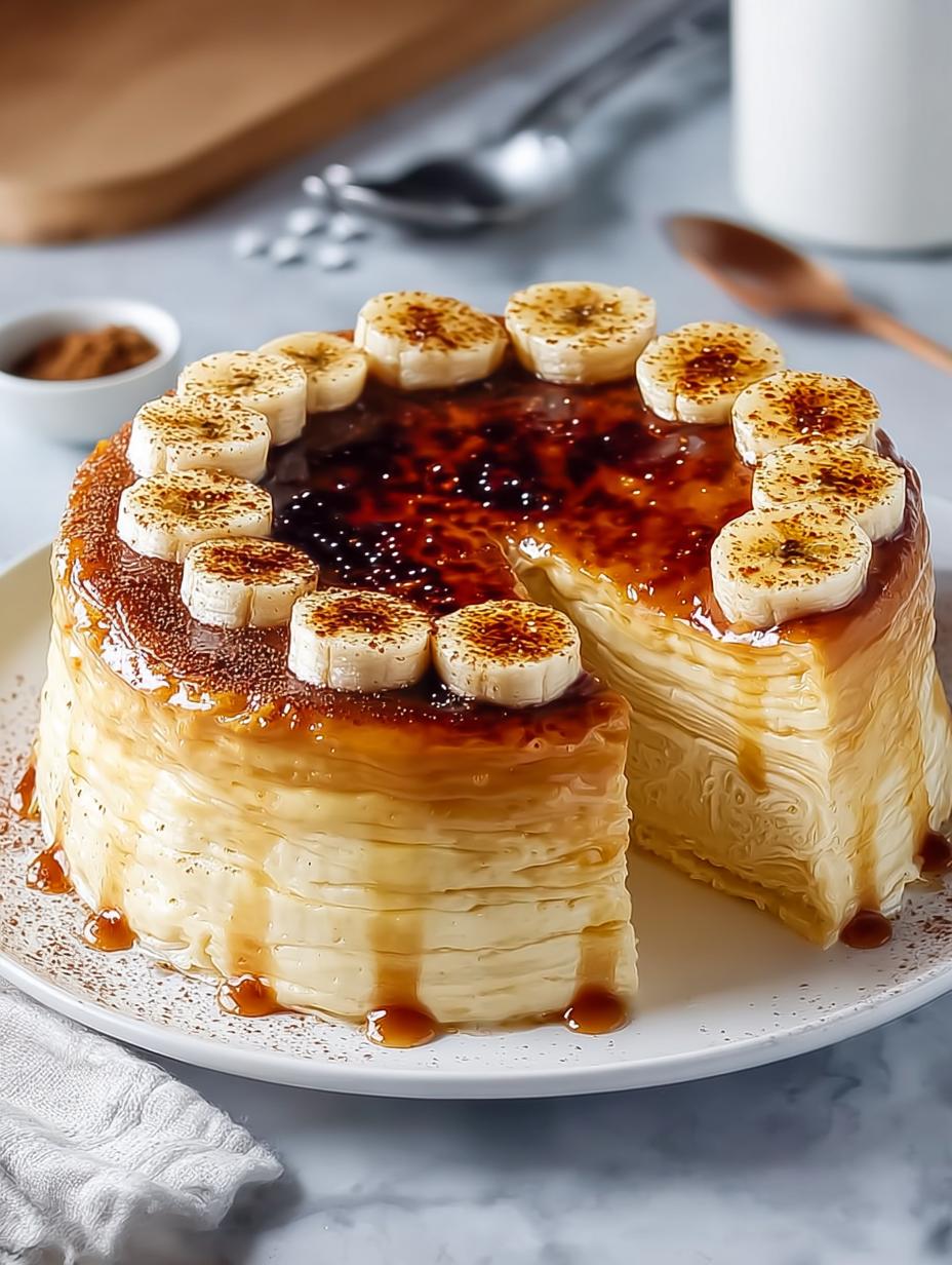 Banana Creme Brulee Mille